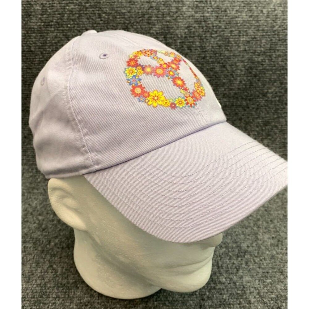 Nike Heritage 86 Hat Cap Peace Flowers Unstructured Adjustable Lavender Twill - Picture 2 of 5